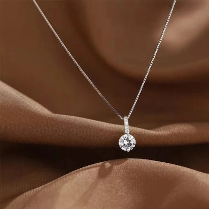 Simple Shiny Alloy Necklace Minimalist Everyday Jewelry