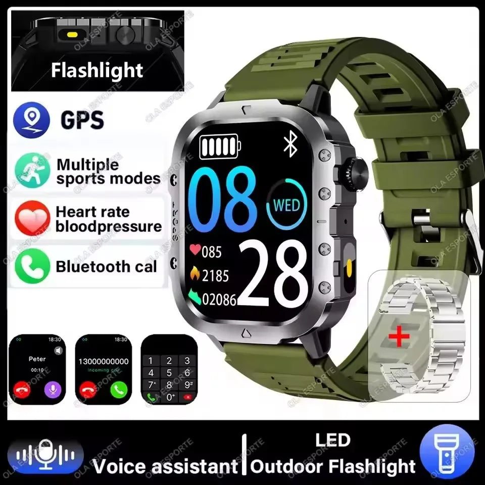 goobingoo 2026 Military Grade Tactical Smart Watch goobingoo