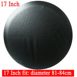 14-17" Universal Spare Tire Cover PVC PU Black White Protector Bag Pouch for Car