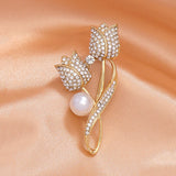 Trendy Flower Brooch Pin for Women Elegant Charm Chest Jewelry Gift