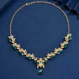 goobingoo Geometric Water Drop Pendant Necklace - Elegant Crystal Statement Chain for Women