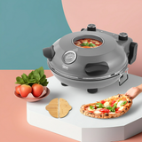 12-Inch Electric Pizza Oven – 1200W Indoor Countertop Pizza Maker, 5-Minute Crisp, Dual Knob Control, 120V