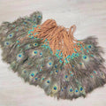 Handmade Peacock Feather Headband – Beaded Hair Accessory for Hippie, Festival & Party Wear goobingoo