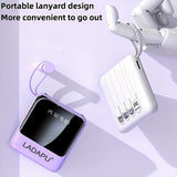 Premium 10000mAh Mini Portable Power Bank – 4-in-1 Built-In Cable, 22.5W Super Fast Charging