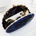Luxury Peacock Sequin Evening Clutch Purse – Sparkly Feather Design Handbag for Women, Wedding & Dinner Party Bag goobingoo