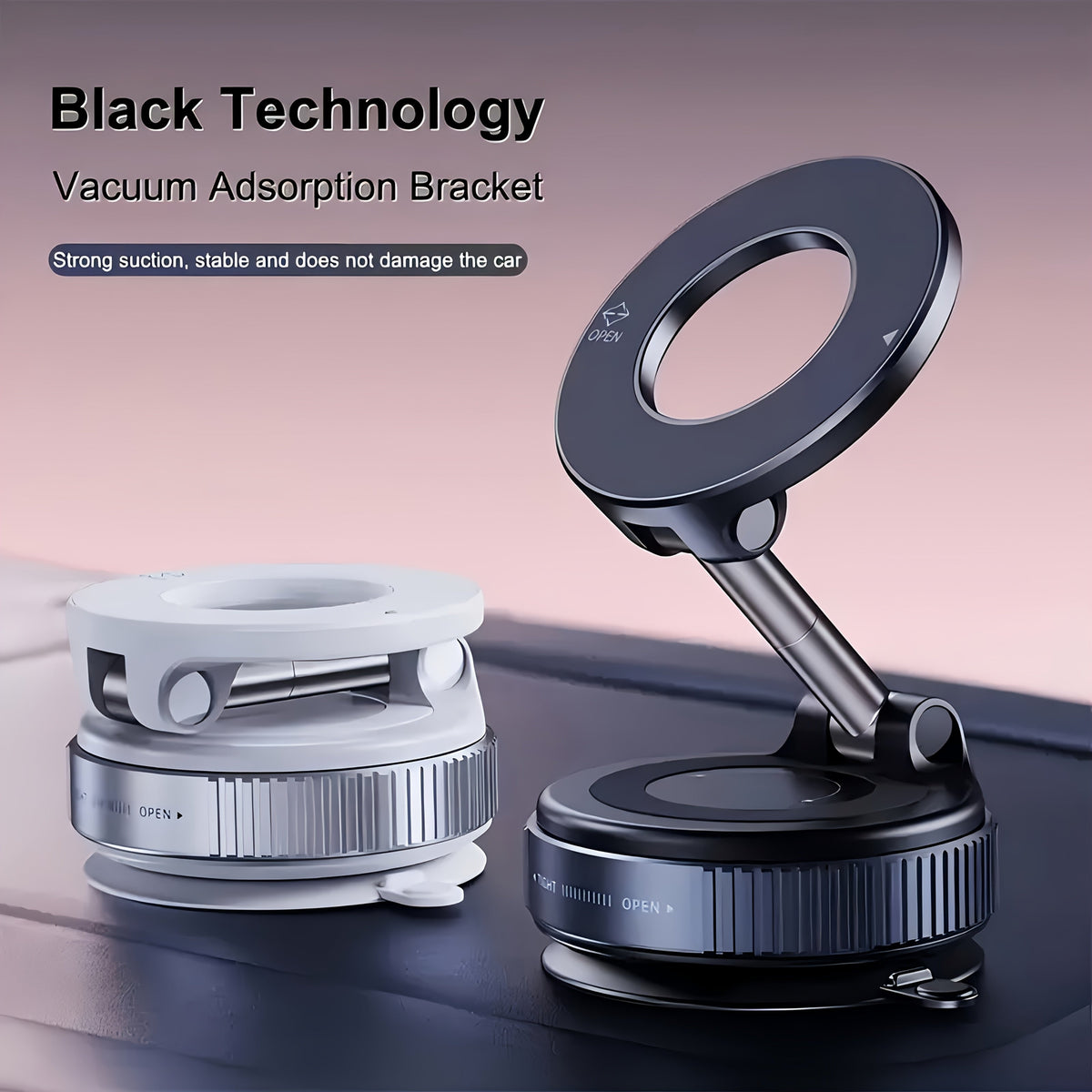 4 Pack 360 Rotating Magnetic Phone Stand – Collapsible Adjustable Car & Wall Mount for iPhone 16 15 12