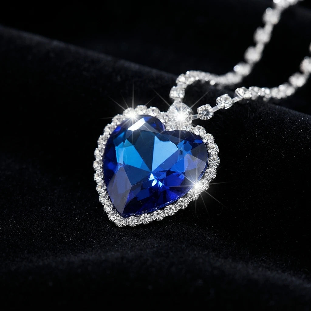 Heart of the Ocean Necklace — Crystal Pendant Inspired by Classic Cinema goobingoo