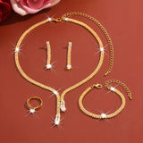 Bridal Zirconia Jewelry Set - 4pc