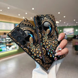 Golden Peacock Glass Phone Case - Samsung