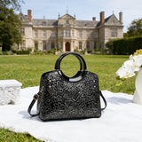 Women’s floral embossed handbag set with detachable, adjustable strap. Large capacity shoulder and tote bags for commuting, daily use, and stylish gifting.