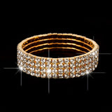 Sunflower Rhinestone Clutch & Jewelry Set - 4pc