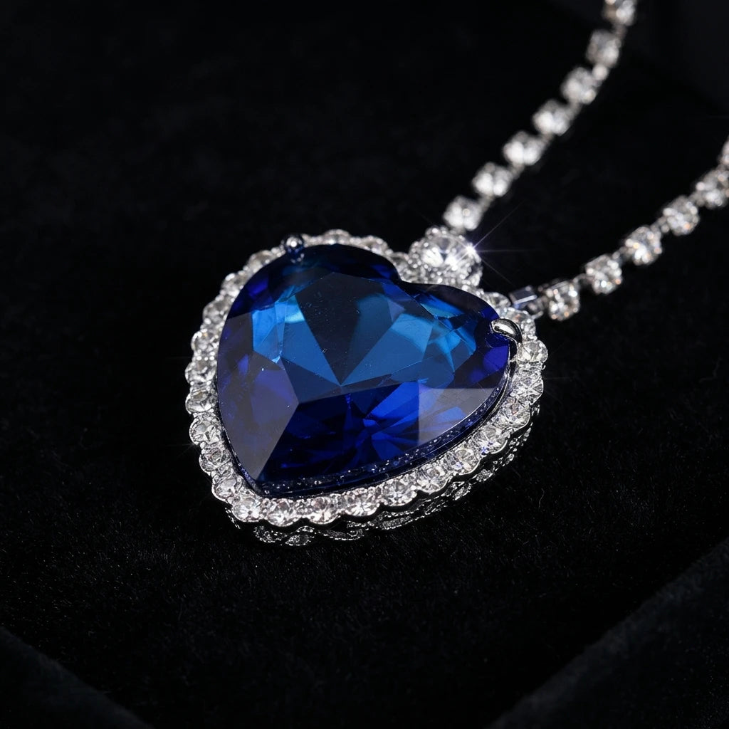 Heart of the Ocean Necklace — Crystal Pendant Inspired by Classic Cinema goobingoo