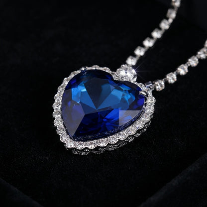 Heart of the Ocean Necklace — Crystal Pendant Inspired by Classic Cinema goobingoo