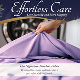 4pcs Bamboo Cooling Sheet Set – Extra Deep Pocket Breathable Bedding for Hot Sleepers (Queen & King)