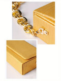 Women’s Small Square Chain Bag – European & American Style Evening Handbag, Elegant Crossbody Shoulder Bag for Formal Occasions goobingoo