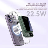 BiLOLLY Magnetic Power Bank 10000mAh / 5000mAh – Ultra-Thin 22.5W Fast Wireless Charger with LED Display