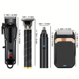 Men’s Cordless Hair Clipper Kit – USB Rechargeable Electric Barber Tools for Home & Travel
