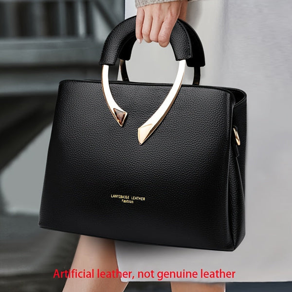 Women’s Luxury Minimalist Metal Handbag – Lightweight Vintage Style with Zipper Closure, Removable Strap, Lined Interior & Multiple Carrying Methods goobingoo