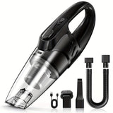 6000PA Cordless Car Vacuum Cleaner – Handheld Portable with 2000mAh Battery & 5 Accessories