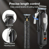 Men’s Cordless Hair Clipper Kit – USB Rechargeable Electric Barber Tools for Home & Travel