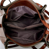 Women Retro 4pcs Handbag Set Large Tote Shoulder Crossbody Purse Bag