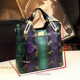 Women’s Large Capacity Vintage Crocodile Satchel – Crossbody & Shoulder Bag, Stylish Leather Handbag for Daily Use & Travel