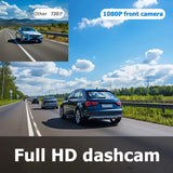 Dual Dash Cam Front and Inside 1080P 720P – 170 Wide Angle with Night Vision & Parking Monitor
