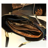 Women’s Large Capacity Vintage Crocodile Satchel – Crossbody & Shoulder Bag, Stylish Leather Handbag for Daily Use & Travel