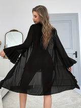 Women’s Elegant Lace Nightgown – Sexy Halter Neck Dress with Mesh Robe, Soft Lace Sleepwear for Home & Intimate Wear