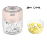 Mini Electric Garlic Chopper USB Rechargeable Food Processor
