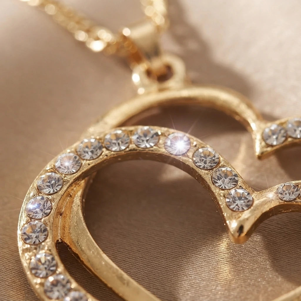 Double Heart Pendant Jewelry Set: A Symbol Of Eternal Connection goobingoo