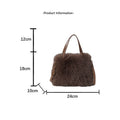 Ladies Faux Straw Handbag – Luxury Fluffy Tote & Crossbody Bag with Gold Hardware goobingoo