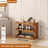 Bamboo Shoe Rack Organizer 3 5 6 Tier Wooden Shoe Storage Shelf for Entryway Front Door Closet Holds 6 15 24 Pairs Space Saving