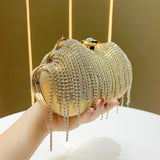 Sunflower Rhinestone Clutch & Jewelry Set - 4pc