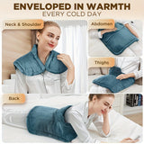 Graphene Heating Pad for Neck & Shoulder – 6 Heat Levels, 4 Auto Shut-Off Timers, 22”x18”