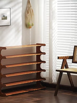 Bamboo Shoe Rack Organizer 3 5 6 Tier Wooden Shoe Storage Shelf for Entryway Front Door Closet Holds 6 15 24 Pairs Space Saving