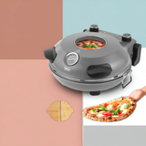 12-Inch Electric Pizza Oven – 1200W Indoor Countertop Pizza Maker, 5-Minute Crisp, Dual Knob Control, 120V