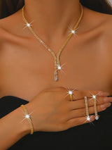 Bridal Zirconia Jewelry Set - 4pc