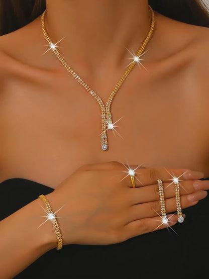 Bridal Zirconia Jewelry Set - 4pc