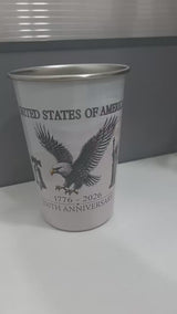goobingoo Patriotic USA Color Changing Tumbler - 50th Anniversary 17oz Stainless Steel Cup