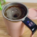 Automatic Self Stirring Mug Rechargeable Coffee Mixer Cup Stainless Steel