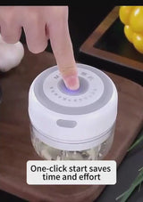 Mini Electric Garlic Chopper USB Rechargeable Food Processor