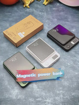 BiLOLLY Magnetic Power Bank 10000mAh / 5000mAh – Ultra-Thin 22.5W Fast Wireless Charger with LED Display