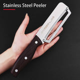 Premium Stainless Steel Multipurpose Peeler – Sharp Blade Sugarcane & Pineapple Cutter (1 or 2 Pieces)