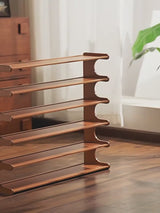 Bamboo Shoe Rack Organizer 3 5 6 Tier Wooden Shoe Storage Shelf for Entryway Front Door Closet Holds 6 15 24 Pairs Space Saving
