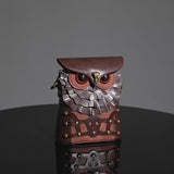 Women’s Medieval Steampunk Owl Mini Crossbody Bag – Studded Buckle Shoulder Bag for Renaissance Fairs